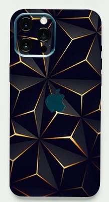 TJ CREATION Apple iPhone 14 Pro Max Mobile Skin(Ultra Super Black Abstract Shape Skin With High Matte Finish.)