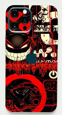 LAMHA Apple iPhone 12 Pro Max Mobile Skin(Ultra Super Red Graffiti With High Mattte Finish.)