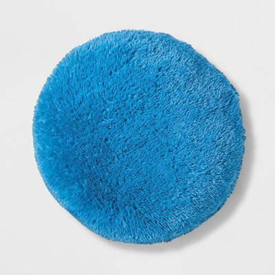 PriMaryHoMe Microfibre Solid Cushion Pack of 1(Blue)