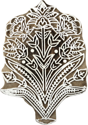 Global Art Traders New Tree Pattern Fabric Border Printing Stamp - Permanent Dye Work Block Printing Blocks(Pack of 1)