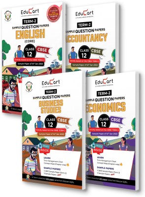 Educart Term 2 Class 12 Sample Papers Bundle Of 4 Accountancy, Economics, Business Studies & English Books For 2022 (Based On The CBSE Term-2 Subjective Sample Paper Released On 14 Jan 2022)(Paperback, Educart)