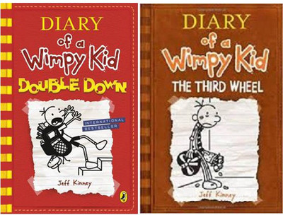 Set Of 2 Diary Of A Wimpy Kid Double Down And Third Wheel(Paperback, Jeff Kinney)