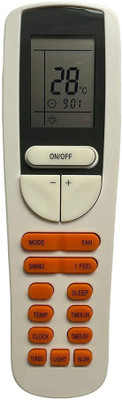 Piyush REMOTE NO 133 FOR SPLIT AC (TURBO-LIGHT-BLOW BUTTON IN LAST LINE) COMPATIBLE TO BLUESTAR AC .WORKS FOR SAME OLD MODEL ONLY Remote Controller(WHITE WITH ORANGE BUTTON)