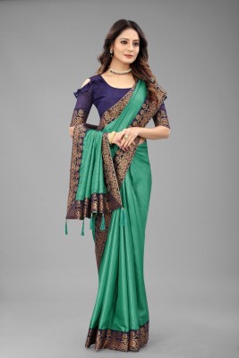 ARUXA FASHION Self Design Jamdani Art Silk Saree(Green)