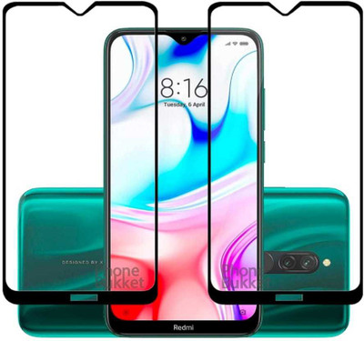 Nathaccessories Edge To Edge Tempered Glass for REDMI 8(Pack of 2)