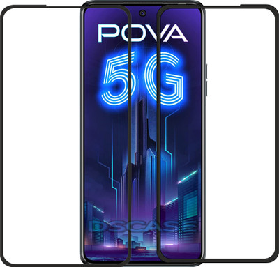 DSCASE Edge To Edge Tempered Glass for Tecno POVA 5G(Pack of 2)