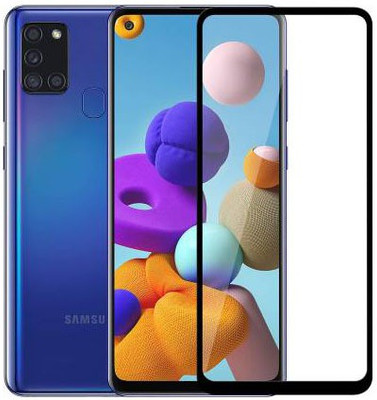 SM Styles Edge To Edge Tempered Glass for Samsung Galaxy A21s(Pack of 1)