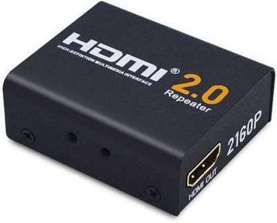 microware Full HD HDMI 2.0 Repeater Extender Splitter Amplifier 3D 4K x 2K HDTV 2160P 60M Media Streaming Device(Black)
