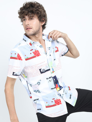 HIGHLANDER Men Printed Casual Multicolor Shirt
