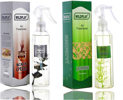 Wildplay blackoud, jasmine Spray Blackoud 250ml room Freshener 1pc. and Jasmine 250ml Room Freshener 1pc.(2 x 125 ml)
