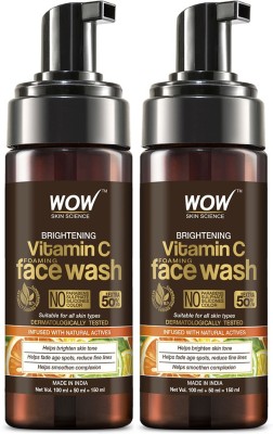 WOW SKIN SCIENCE Brightening Vitamin C Foaming (Pack of 2) Face Wash