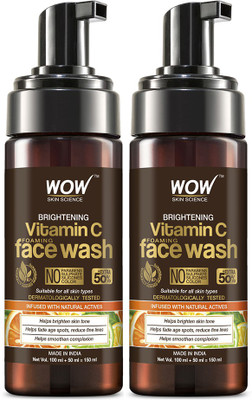 WOW SKIN SCIENCE Brightening Vitamin C Foaming (Pack of 2) Face Wash