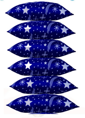 SANJU BROTHER LUXURY Microfibre Solid Sleeping Pillow Pack of 6(Blue)