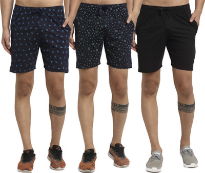 MACK JONNEY Self Design Men Multicolor Regular Shorts