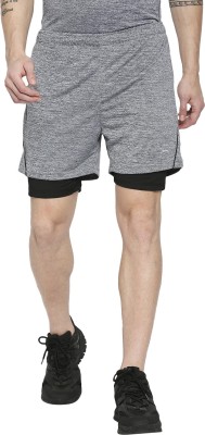 BLACK PANTHER Printed Men Grey Sports Shorts