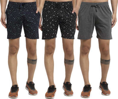 MACK JONNEY Self Design Men Multicolor Regular Shorts