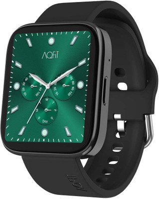AQFIT W9 Quad 1.69 inch BT Calling with Voice Assistant Smartwatch(Black Strap, Free Size)