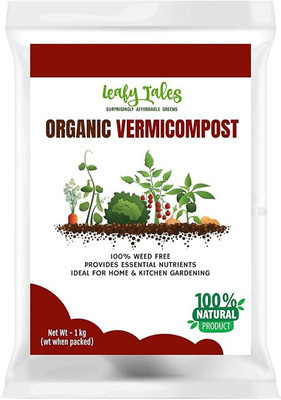 Leafy Tales Vermicompost - 1 kg Manure(1 kg, Powder)