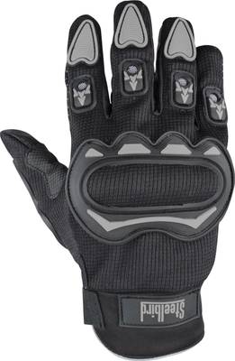 Steelbird Bike Riding Gloves with Touch Screen Sensitivity at Thumb and Index Finger Riding Gloves  (Black Grey)