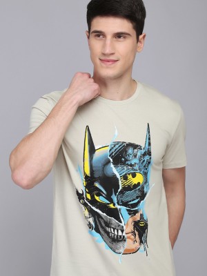 Free Authority Graphic Print Men Round Neck Grey T-Shirt