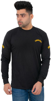 FlyKnitwears Solid Men Round Neck Multicolor T-Shirt