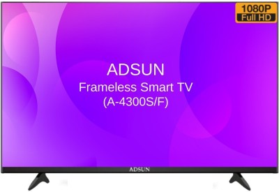 Adsun Frameless 109 cm (43 inch) Full HD LED Smart TV(A-4300S/F) (Adsun) Delhi Buy Online