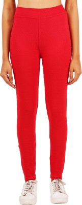 Just Live Fashion Solid Women Red Tights