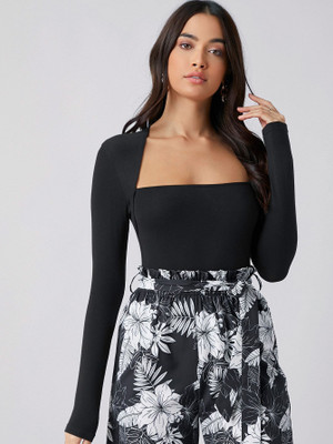 Kvinner Casual Solid Women Black Top