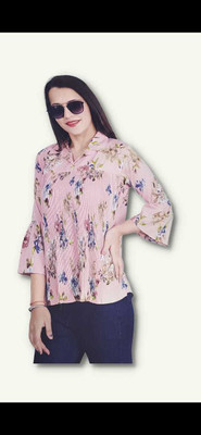 adii collection Casual Floral Print Women Green, White, Blue, Pink Top