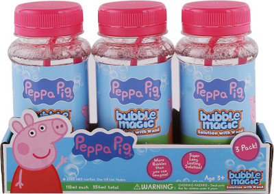 bubble magic 3 Pack 118 ML Solution with Wand Peppa Pig Toy Bubble Maker