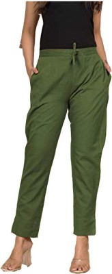 Myzora Regular Fit Women Green Trousers