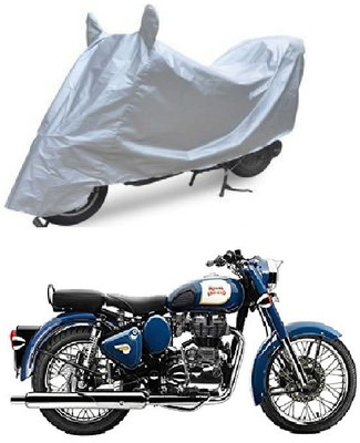 A2D Two Wheeler Cover for Royal Enfield(Bullet 350, Silver)