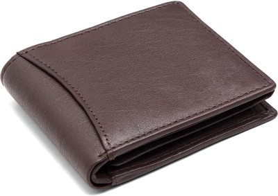 Leder Street Men Formal, Trendy, Travel Brown Genuine Leather Wallet(12 Card Slots)