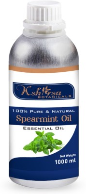 Kshirsa Botanicals Pure & Natural Spearmint Oil (Mentha Spicata) for Skin, Hair Care & Aromatherapy(1000 ml)