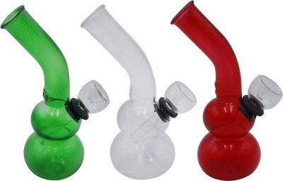Richaa Creation 5 Inch Bend Glass Smoking Water Pipe Beer Bong Funnel(450 mll)