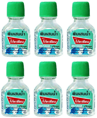 poy-sian Pim-Saen Water Balm Oil Aroma Nasal Inhaler Herbal Liquid Pack of 6 Liquid(6 x 3 ml)