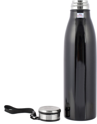 Heart Home 750 ml Steel Bottle(Pack of 1, Black)