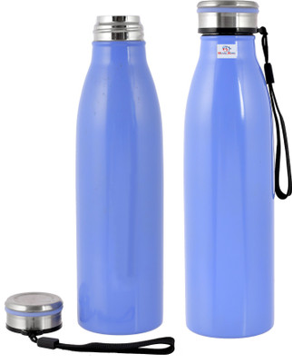 Heart Home 750 ml Steel Bottle(Pack of 2, Blue)