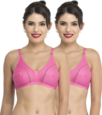 COLLEGE GIRL Women Full Coverage Non Padded Bra(Pink, Pink)