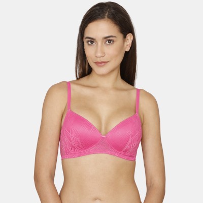 Rosaline By Zivame Women T-Shirt Lightly Padded Bra(Pink)