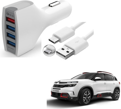 KOZDIKO 24 W Turbo Car Charger(White, With USB Cable)