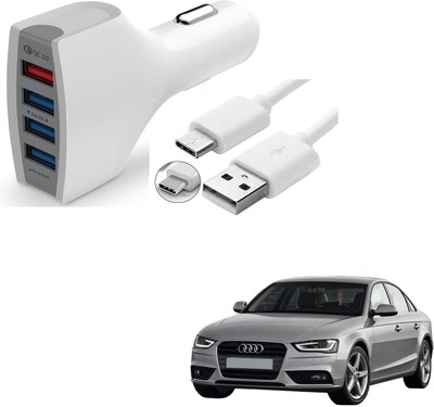 KOZDIKO 24 W Turbo Car Charger(White, With USB Cable)