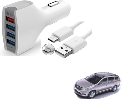 KOZDIKO 24 W Turbo Car Charger(White, With USB Cable)
