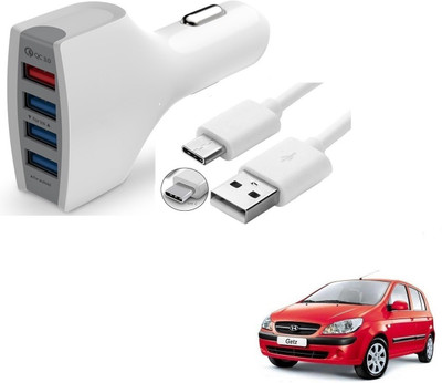KOZDIKO 24 W Turbo Car Charger(White, With USB Cable)