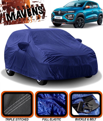 MAVENS Car Cover For Renault Kwid (With Mirror Pockets)(Blue)