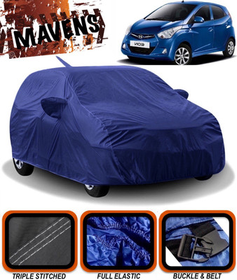 MAVENS Car Cover For Hyundai Eon (With Mirror Pockets)(Blue)
