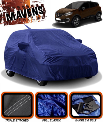 MAVENS Car Cover For Renault Captur (With Mirror Pockets)(Blue)