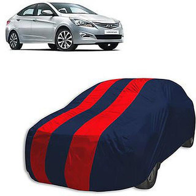 ARB Car Cover For Hyundai Verna Fluidic INHR (With Mirror Pockets)(Blue, Red)