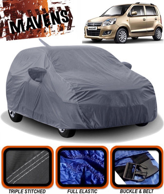 MAVENS Car Cover For Maruti Suzuki WagonR (With Mirror Pockets)(Grey)