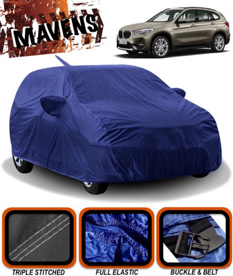 MAVENS Car Cover For BMW X1 (With Mirror Pockets)(Blue)
